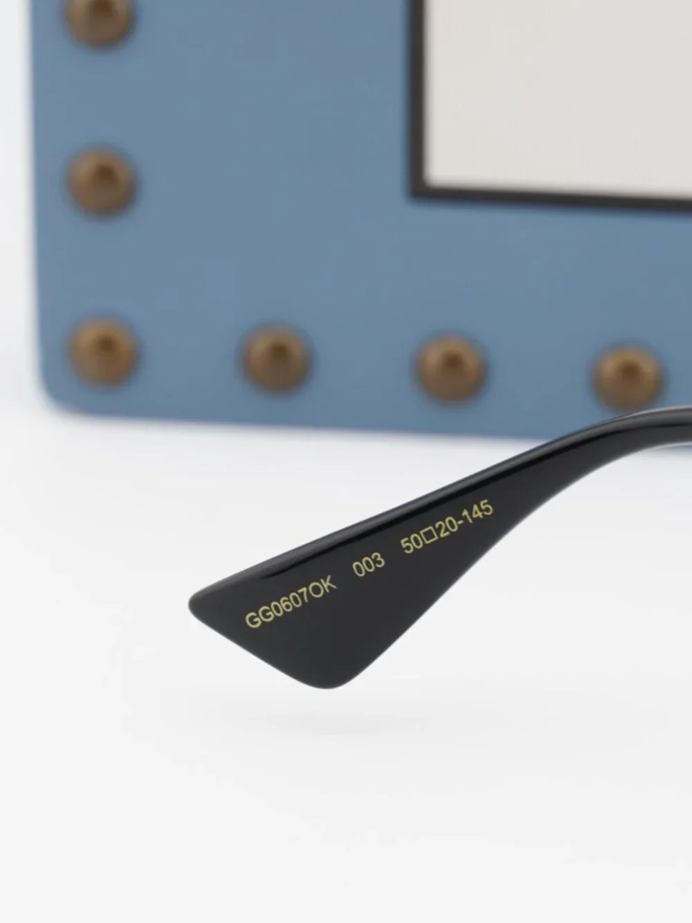 Gucci GG0607OK 003 Round Eyeglasses - Black/Gold 50mm